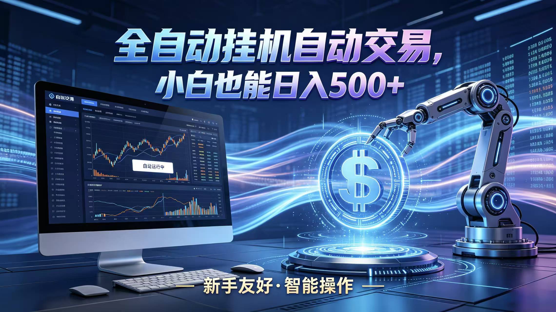 全新智能化交易助手，傻瓜式操作，小白也能快速上手，轻松实现日入500+-冒泡网