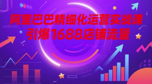阿里巴巴精细化运营实战课，引爆1688店铺流量-冒泡网