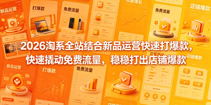 2026淘系全站结合新品运营快速打爆款，快速撬动免费流量，稳稳打出店铺爆款(更新5月12日)-冒泡网