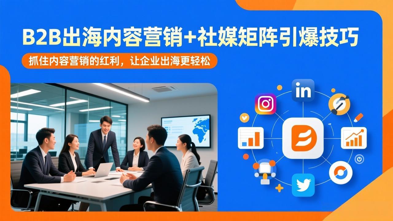 B2B出海内容营销+社媒矩阵引爆技巧：抓住内容营销的红利，让企业出海更轻松-冒泡网