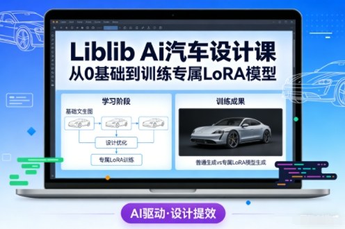 Liblib Ai汽车设计课，从0基础文生图，到教你训练专属设计和风格LoRA模型-冒泡网