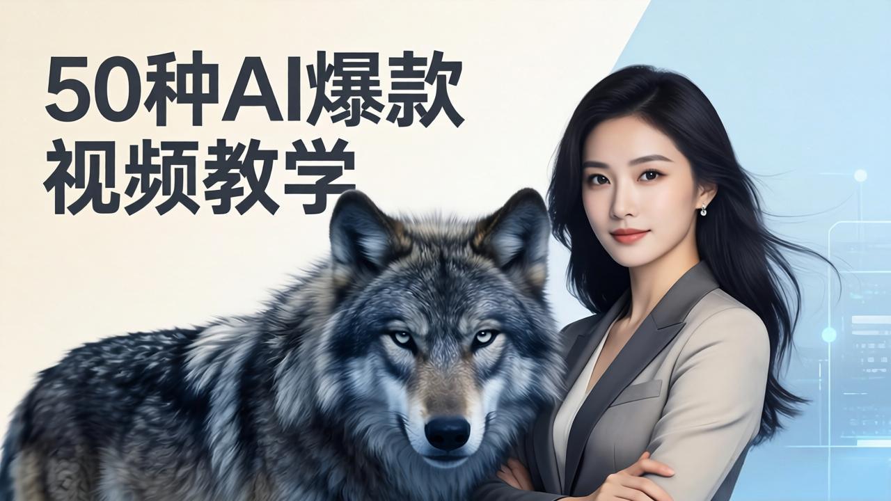 50种AI爆款视频教学：影视级古诗词+治愈萌宠+山海经蛟龙，高阶宝典商业落地-冒泡网