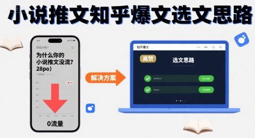 为什么你的小说推文没流量？小说推文知乎爆文选文思路-冒泡网