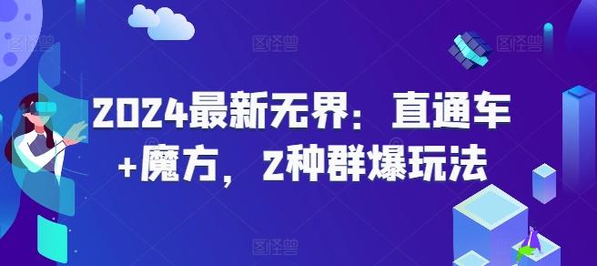 2024最新无界：直通车+魔方，2种群爆玩法-冒泡网