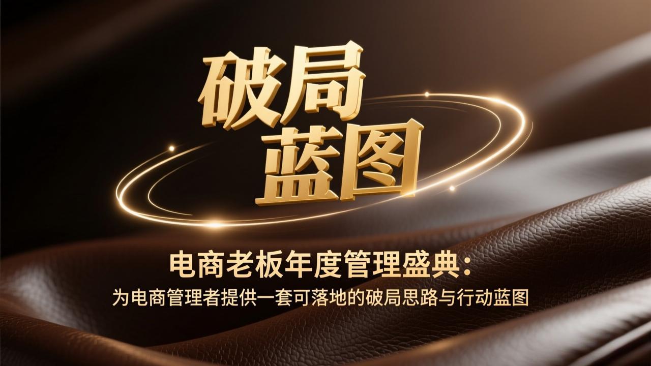 电商老板年度管理盛典：为电商管理者提供一套可落地的破局思路与行动蓝图-冒泡网