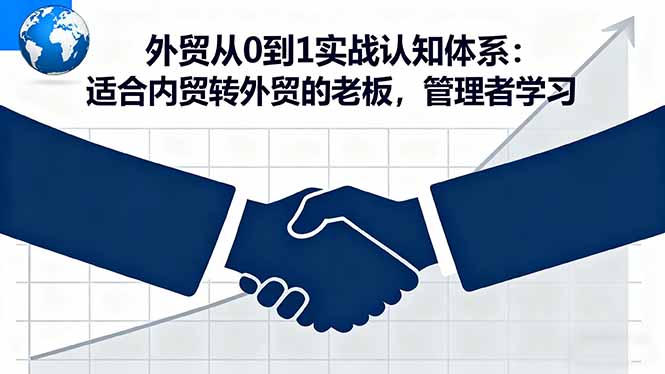 外贸从0到1实战认知体系：适合内贸转外贸的老板，管理者学习-冒泡网