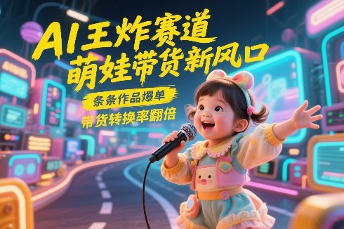 AI王炸赛道，萌娃带货新风口，条条作品爆单，带货转换率翻倍，核心逻辑拆解-冒泡网