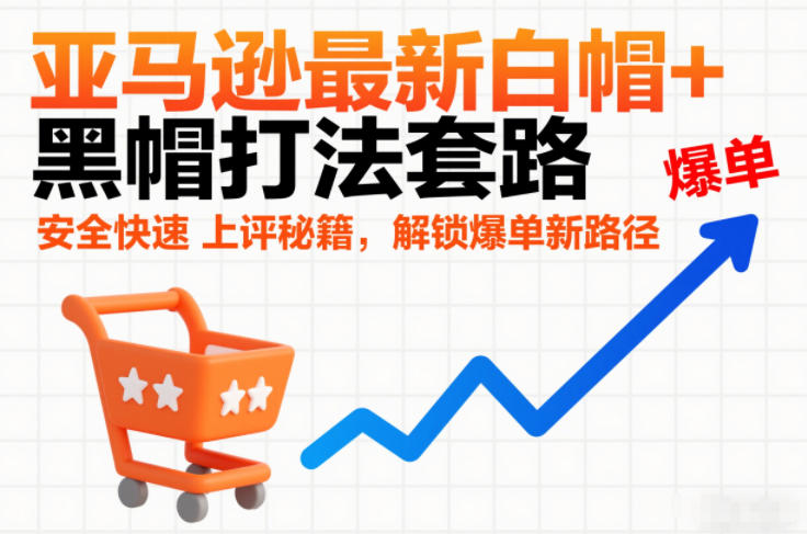 亚马逊最新白帽+黑帽打法套路，安全快速上评秘籍，解锁爆单新路径-冒泡网
