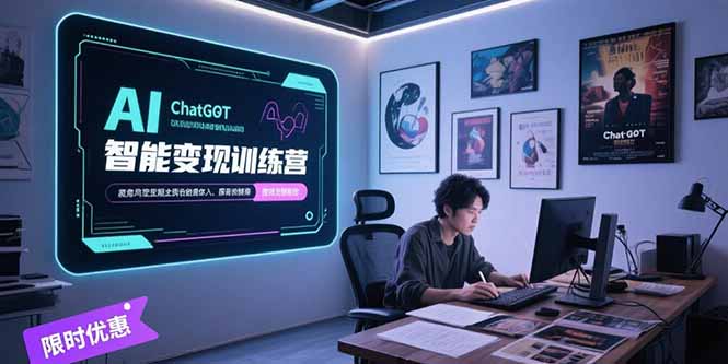 AI智能变现训练营，ChatGPT写作变现，电影解说制作，图文带货方法论-冒泡网
