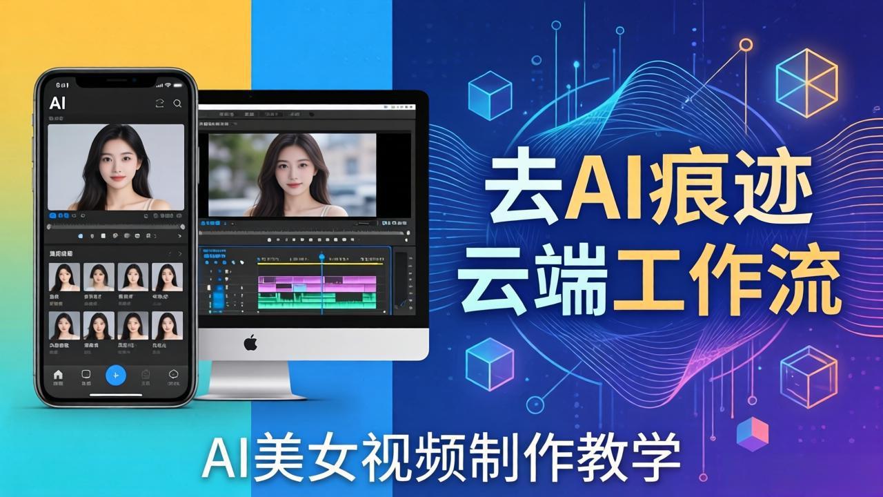 AI美女视频制作教学：去AI痕迹，云端工作流出图，手机电脑均可，不需要配置-冒泡网