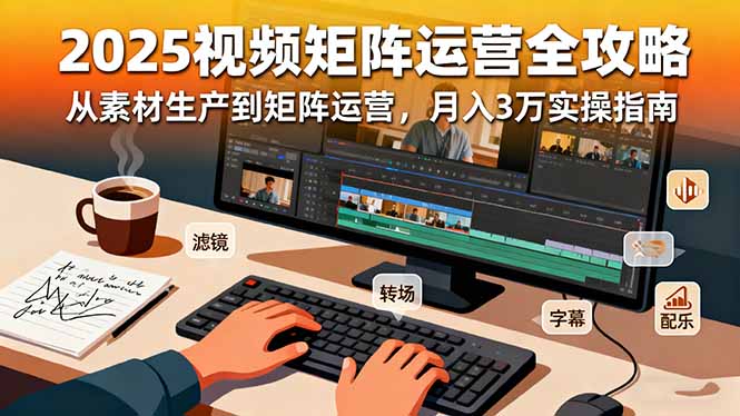 2025短视频矩阵运营全攻略:从素材生产到矩阵运营,月入3万实操指南-冒泡网