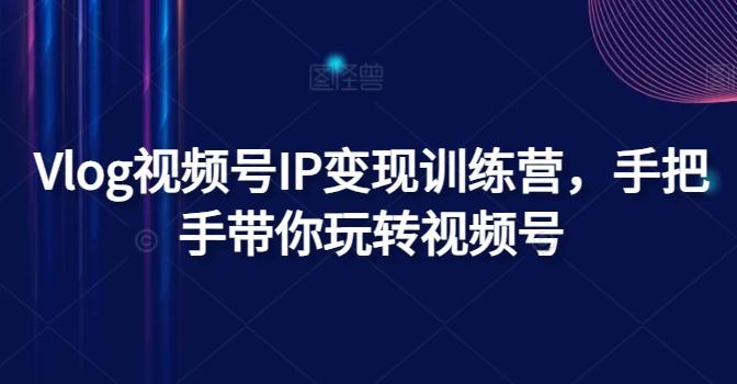 Vlog视频号IP变现训练营，手把手带你玩转视频号-冒泡网