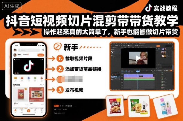 cfe05462b7081d90c73bfbc6d4b9d422.jpeg 抖音短视频切片混剪带货教学,操作起来真的太简单了,新手也能做切片带货