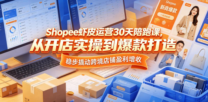 d25f69272a52c3d84f735a9992ae4f7b.jpeg Shopee虾皮运营30天陪跑课,从开店实操到爆款打造,稳步撬动跨境店铺盈利增收