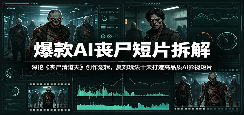 爆款AI丧尸短片拆解：深挖《丧尸清道夫》创作逻辑，复刻玩法快速打造高品质AI影视短片-冒泡网