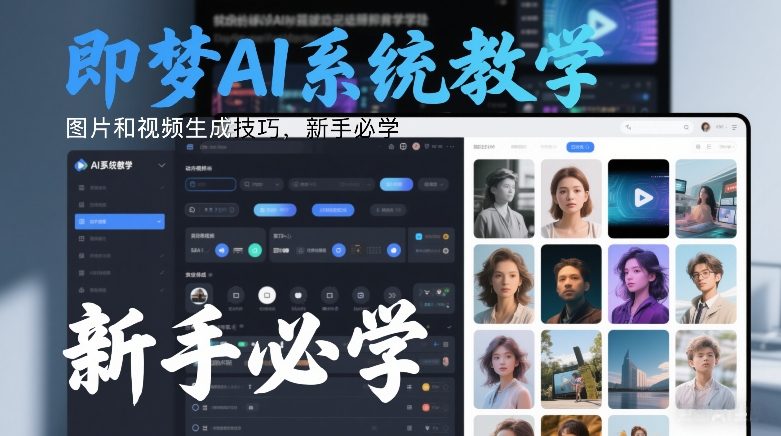 即梦AI系统教学，图片和视频生成技巧，新手必学-冒泡网