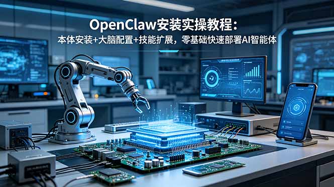 OpenClaw安装实操教程：本体安装+大脑配置+技能扩展，零基础快速部署AI智能体-冒泡网