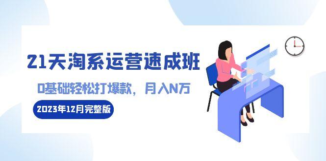 21天淘系运营-速成班2023年12月完整版：0基础轻松打爆款，月入N万-110节课-冒泡网