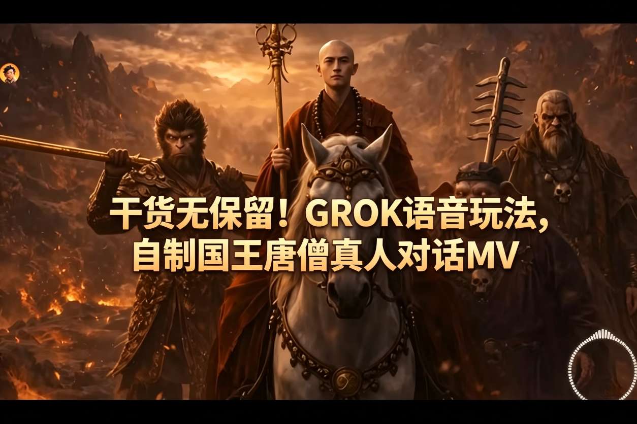 干货无保留！GROK语音玩法，自制国王唐僧真人对话MV-冒泡网