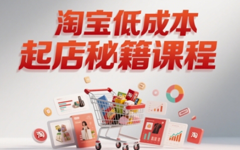 淘宝低成本起店系统课，助你快速起店，实现弯道超车-冒泡网
