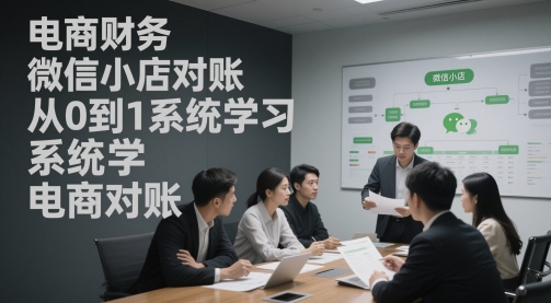 电商财务微信小店对账，从0到1系统学习电商对账-冒泡网