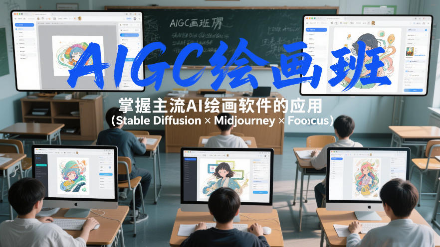 AIGC绘画班，掌握主流Ai绘画软件的应用(Stable Diffusion x Midjourney x Fooocus)-冒泡网