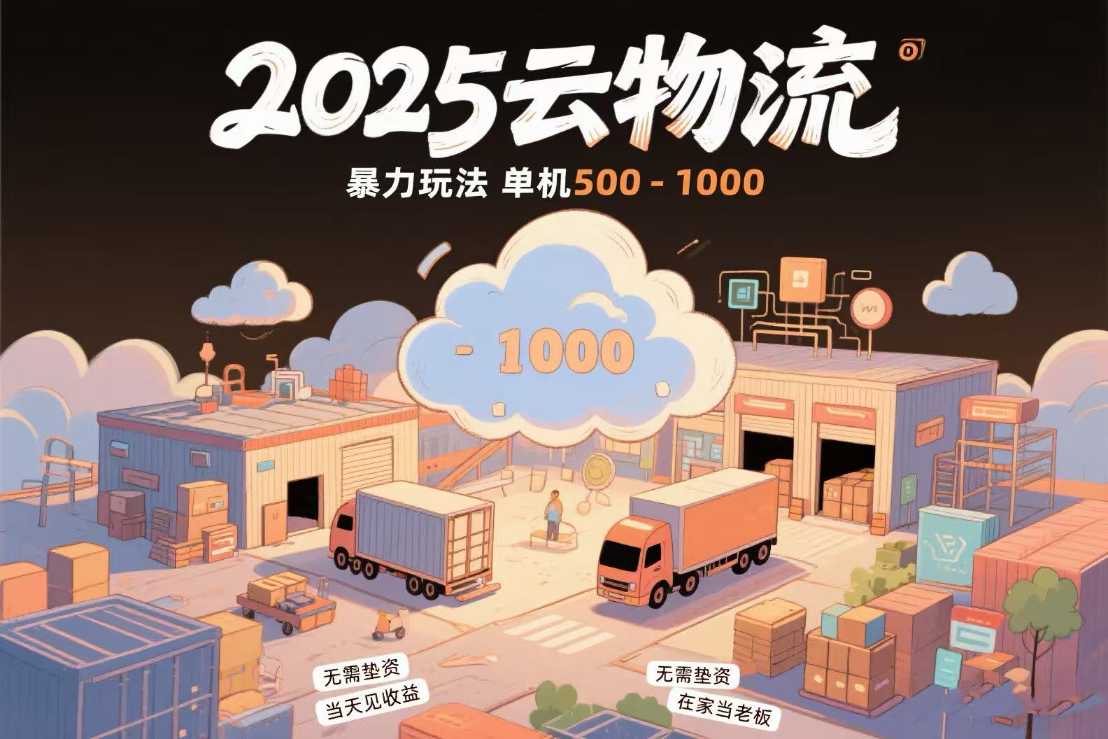 云物流赚差价，项目纯利润500~1000，无需垫资，当天到账。不需要有车，…-冒泡网