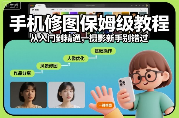 da9f3a18b69568987874c9e057c78620.jpeg 手机修图保姆级教程,从入门到精通,摄影新手别错过