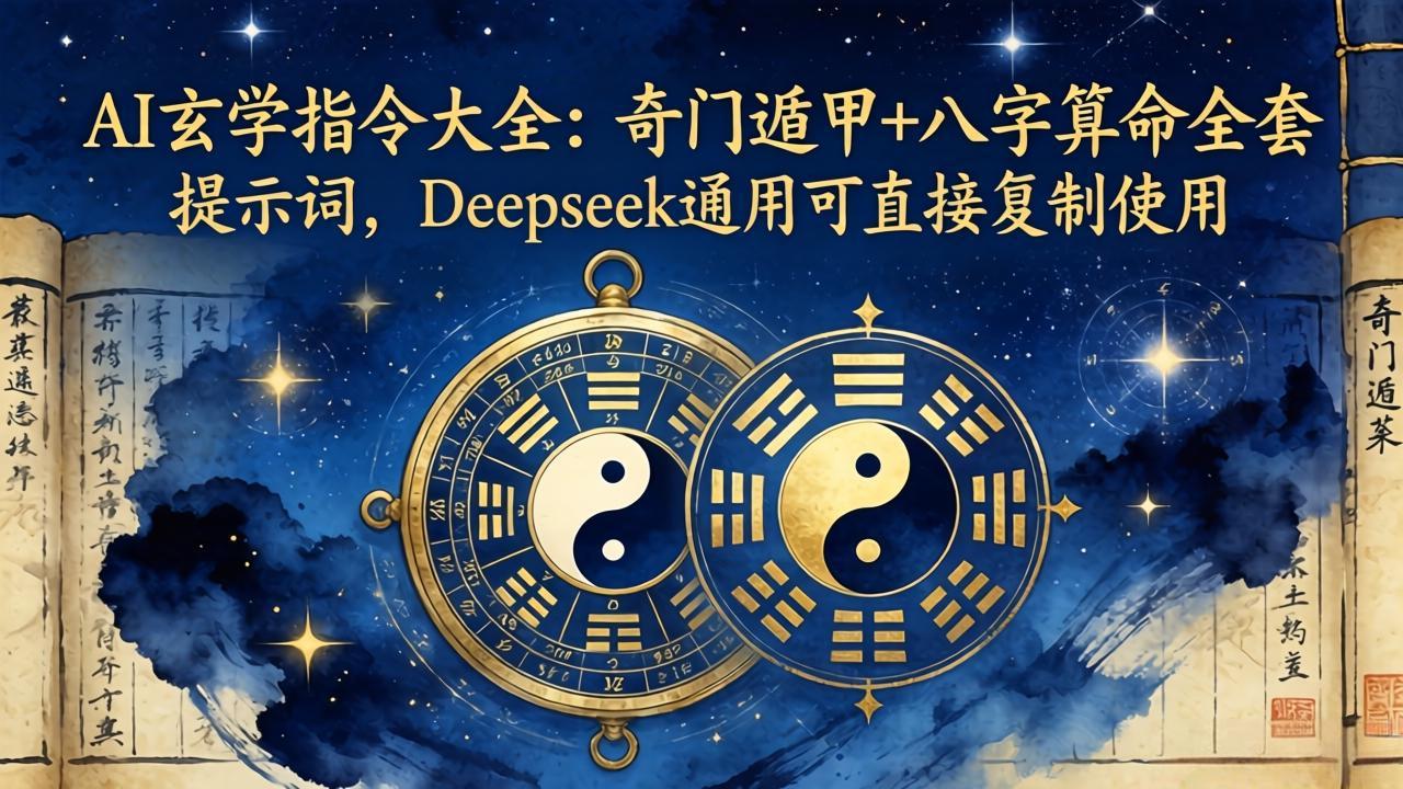 AI玄学指令大全：奇门遁甲+八字算命全套提示词，Deepseek通用可直接复制使用-冒泡网