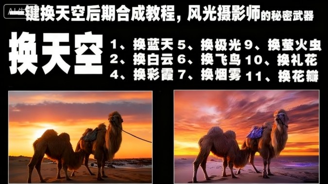 一键换天空后期合成教程，风光摄影师的秘密武器-冒泡网