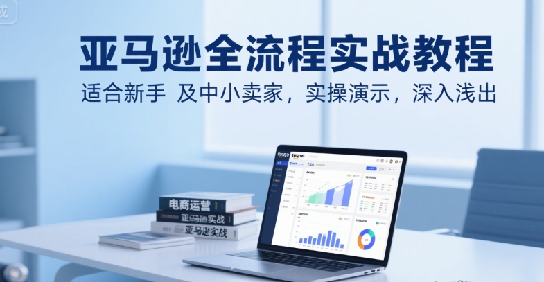亚马逊全流程实战教程，适合新手及中小卖家，实操演示，深入浅出-冒泡网