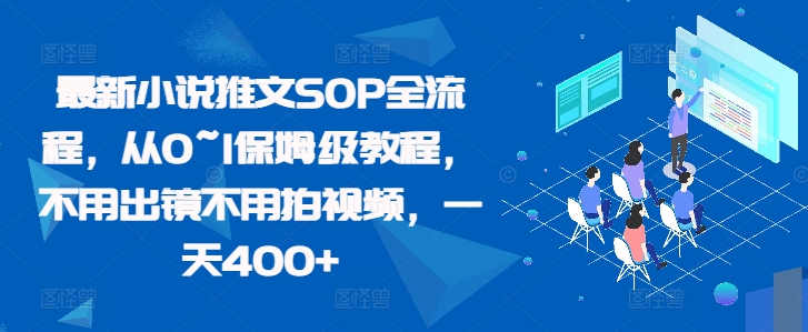 最新小说推文SOP全流程，从0~1保姆级教程，不用出镜不用拍视频，一天400+-冒泡网