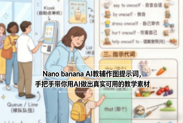 Nano banana AI教辅作图提示词，手把手带你用AI做出真实可用的教学素材-冒泡网