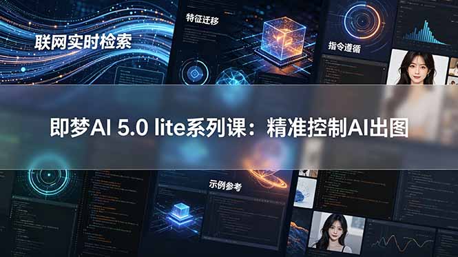 即梦AI 5.0 lite实战课：联网实时检索+特征迁移+指令遵循+示例参考，精准控制AI出图-冒泡网