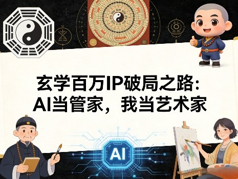 玄学百万IP破局之路：AI当管家，我当艺术家-冒泡网