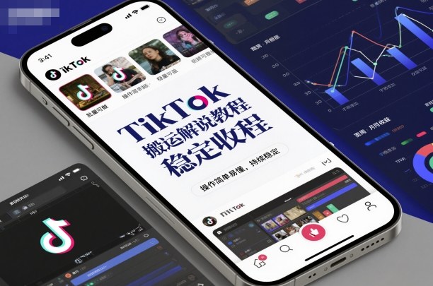 TikTok搬运解说教程，稳定收益，操作简单易懂，批量可做，持续稳定-冒泡网