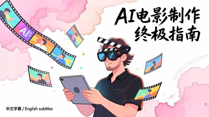 AI电影制作终极指南：从创意到成片，系统掌握智能影视全流程实战课(中英字幕-冒泡网