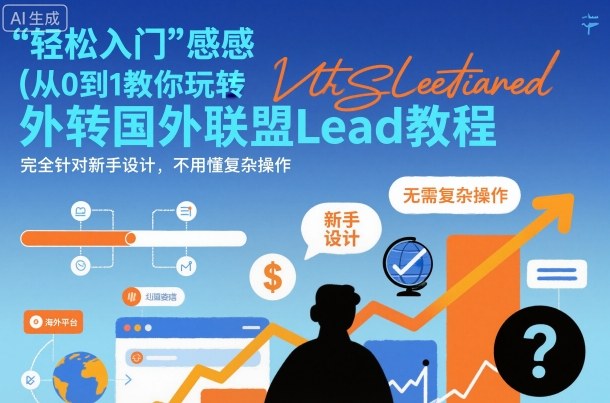 国外联盟賺美刀项目,从0到1教你玩转国外联盟Lead教程,纯新手可操作性100%-冒泡网