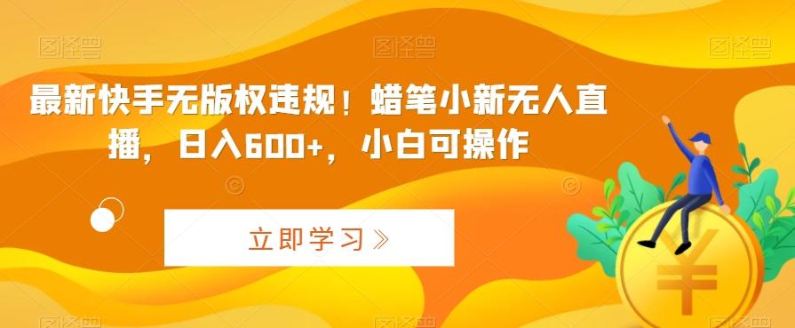 最新快手无版权违规！蜡笔小新无人直播，日入600+，小白可操作【揭秘】-冒泡网