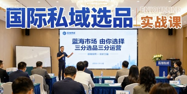 国际私域选品实战课，蓝海市场由你选择，七分选品三分运营-冒泡网