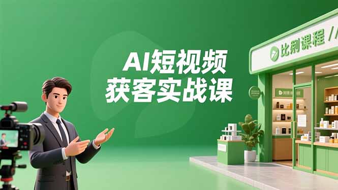 eb4e70dc0c7826123bafbd2beb6acc6e.jpeg AI短视频获客实战课,数字人创作、实体行业应用、精准引流,30天获取客源月入6万+