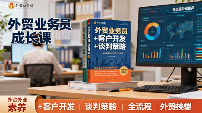 外贸业务员成长课：职业素养+客户开发+谈判策略、掌握全流程外贸技能-冒泡网