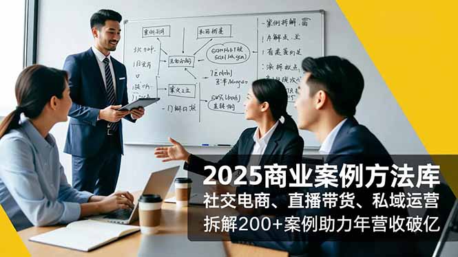 2025商业案例方法库，社交电商、直播带货、私域运营，拆解200+案例助力年营收破亿-冒泡网