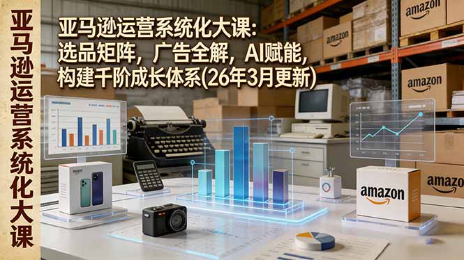 f28de597fd4200f2a855127f466a67cd.jpeg 亚马逊运营系统化大课:选品矩阵,广告全解,AI赋能,构建千阶成长体系(26年3月更新