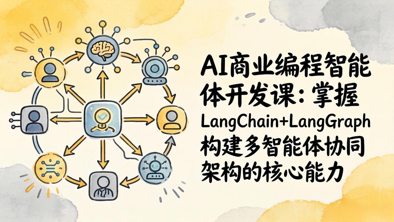 AI商业编程智能体开发课：掌握LangChain+LangGraph构建多智能体协同架构的核心能力-冒泡网