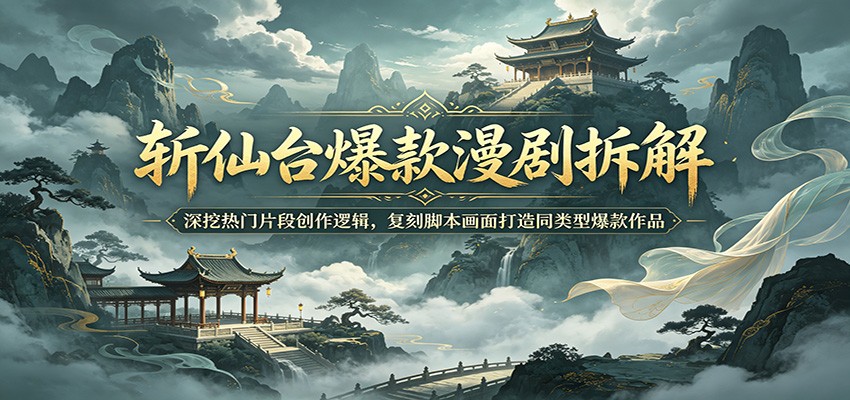 斩仙台爆款漫剧拆解：深挖热门片段创作逻辑，复刻脚本画面打造同类型爆款作品-冒泡网
