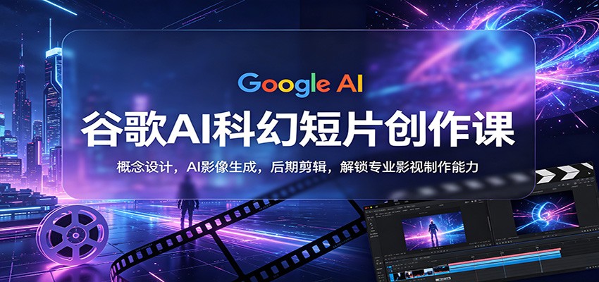 谷歌AI科幻短片创作课：概念设计，AI影像生成，后期剪辑，解锁专业影视制作能力-冒泡网