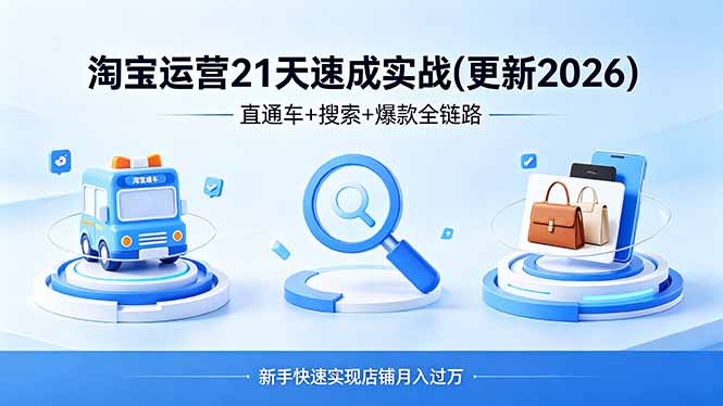 淘宝运营21天速成实战(更新4月-冒泡网