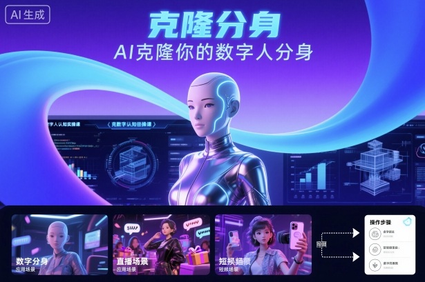 AI数字人认知实操课，克隆你的数字人分身-冒泡网