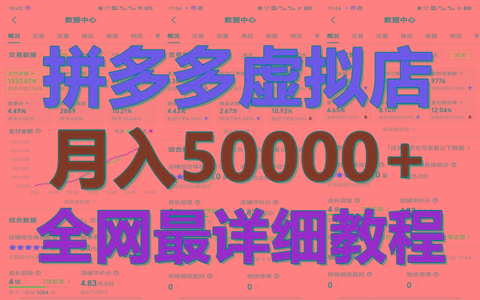 拼多多虚拟电商训练营月入50000+你也行，暴利稳定长久，副业首选-冒泡网